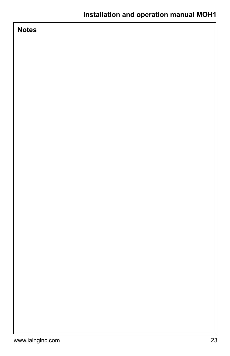 Xylem MOH1 Single or dual zone mixing module (obsolete) User Manual | Page 23 / 24