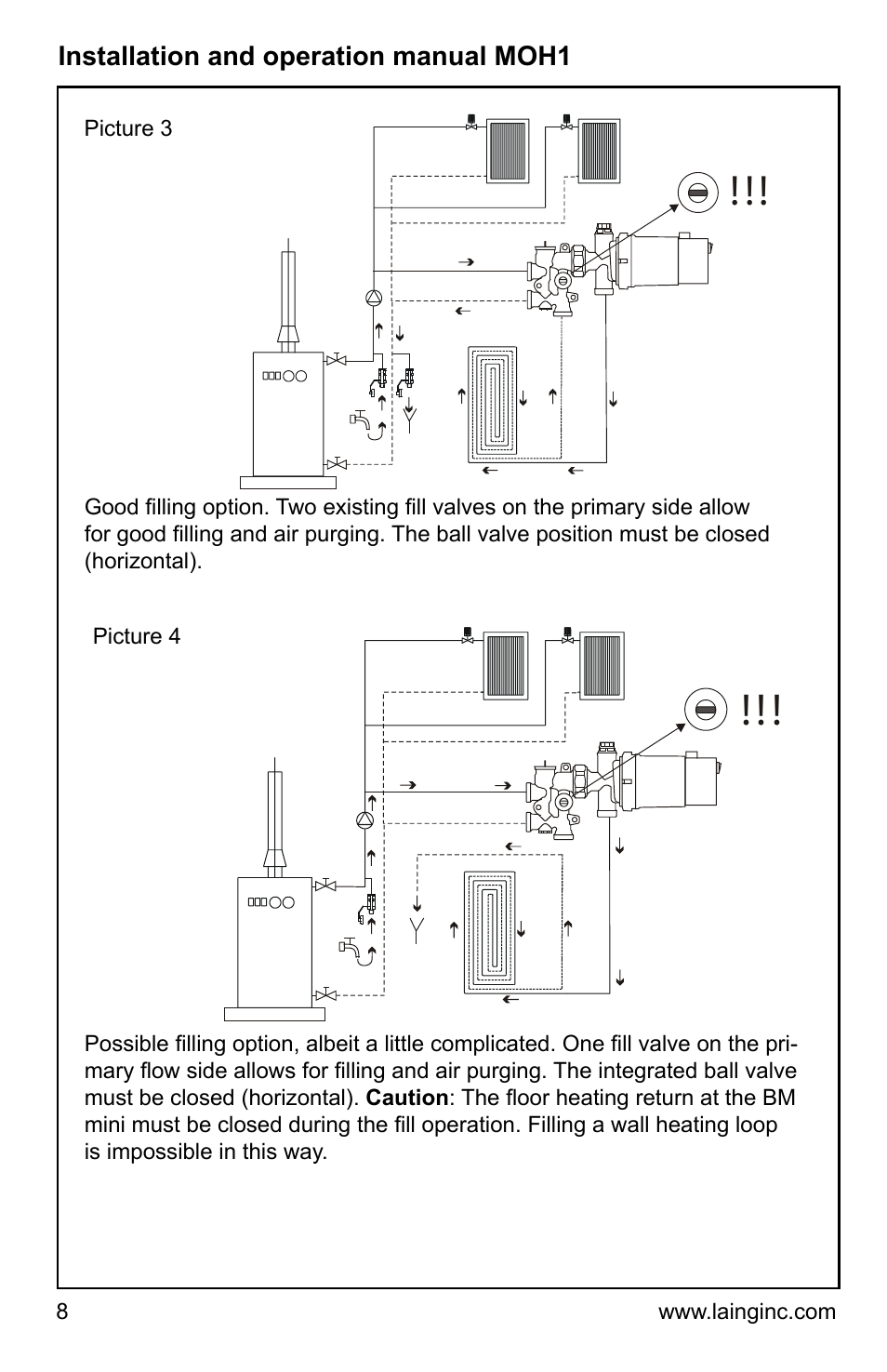 Xylem MOH1 Single or dual zone mixing module (obsolete) User Manual | Page 8 / 24