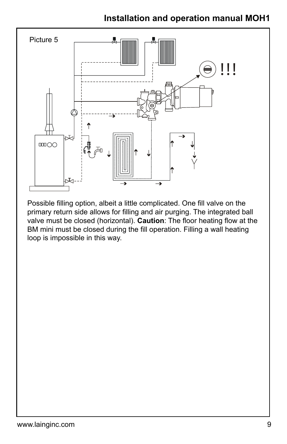 Xylem MOH1 Single or dual zone mixing module (obsolete) User Manual | Page 9 / 24