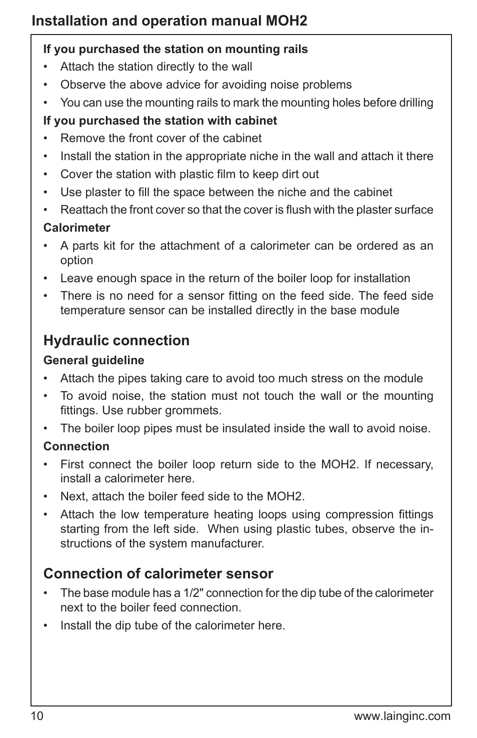 Xylem MOH2 Multi zone mixing module (obsolete) User Manual | Page 10 / 22