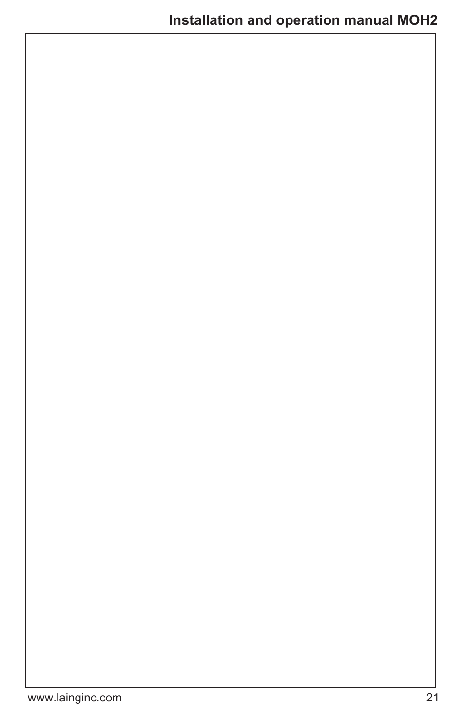 Xylem MOH2 Multi zone mixing module (obsolete) User Manual | Page 21 / 22