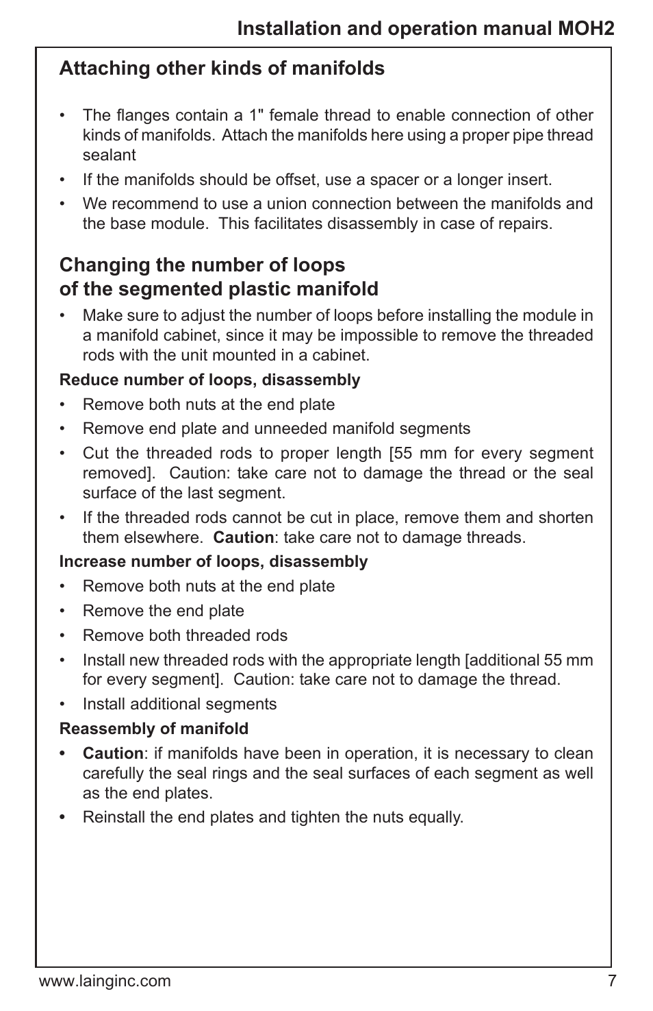 Xylem MOH2 Multi zone mixing module (obsolete) User Manual | Page 7 / 22