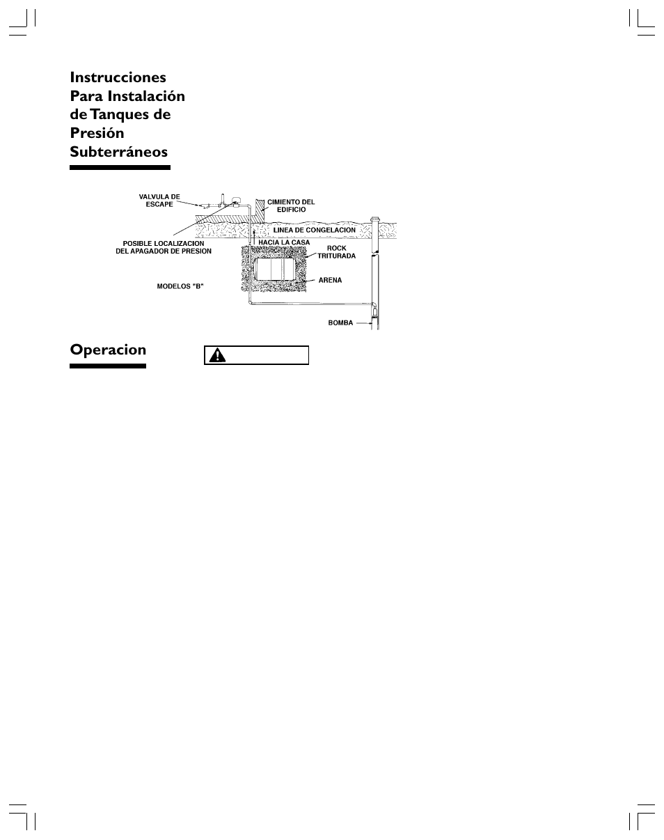 Operacion | Xylem RJ Enduro Tank IOM 3 languages Tri-lingual User Manual | Page 17 / 20