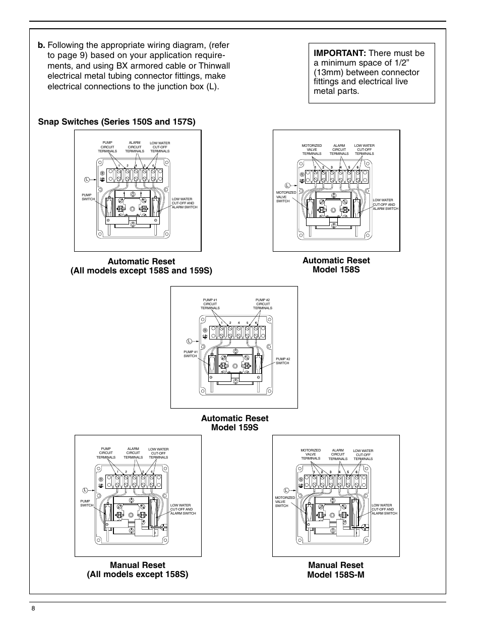Xylem MM 217K Series 150S and 157S Low Water Cut-Offs/Pump Controllers User Manual | Page 8 / 12