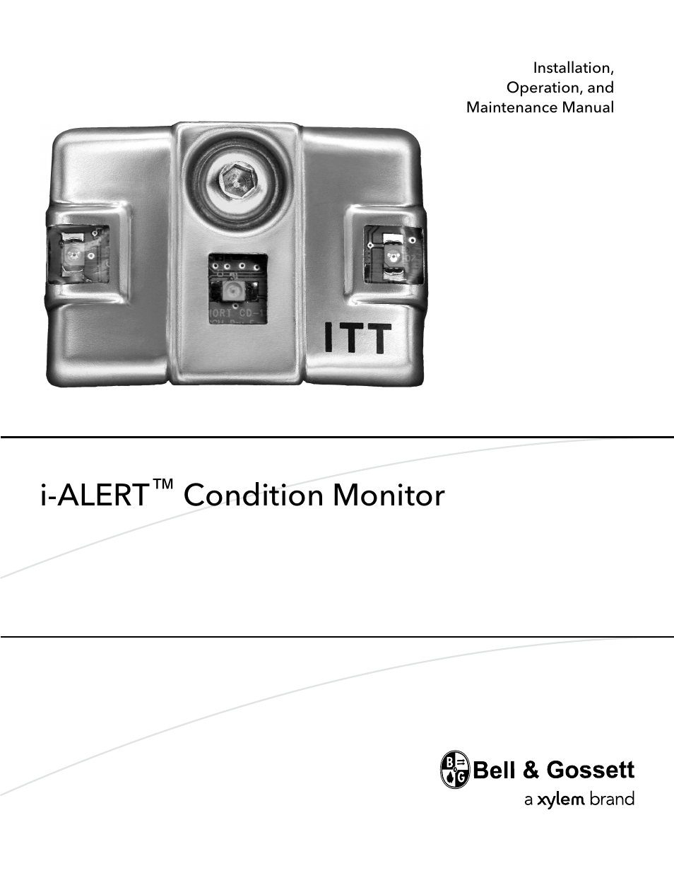 Bell & Gossett P2000642B i-ALERT Condition Monitor User Manual | 18 pages