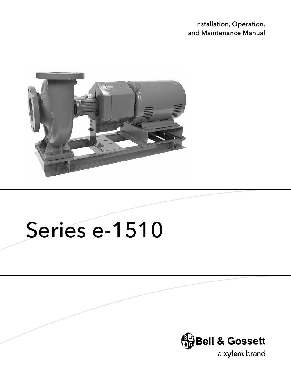 Xylem P2001406B Series e-1510 Centrifugal Pumps User Manual | 40 pages