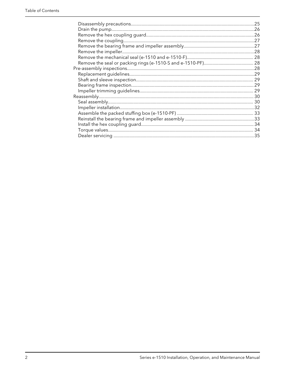 Xylem P2001406B Series e-1510 Centrifugal Pumps User Manual | Page 4 / 40