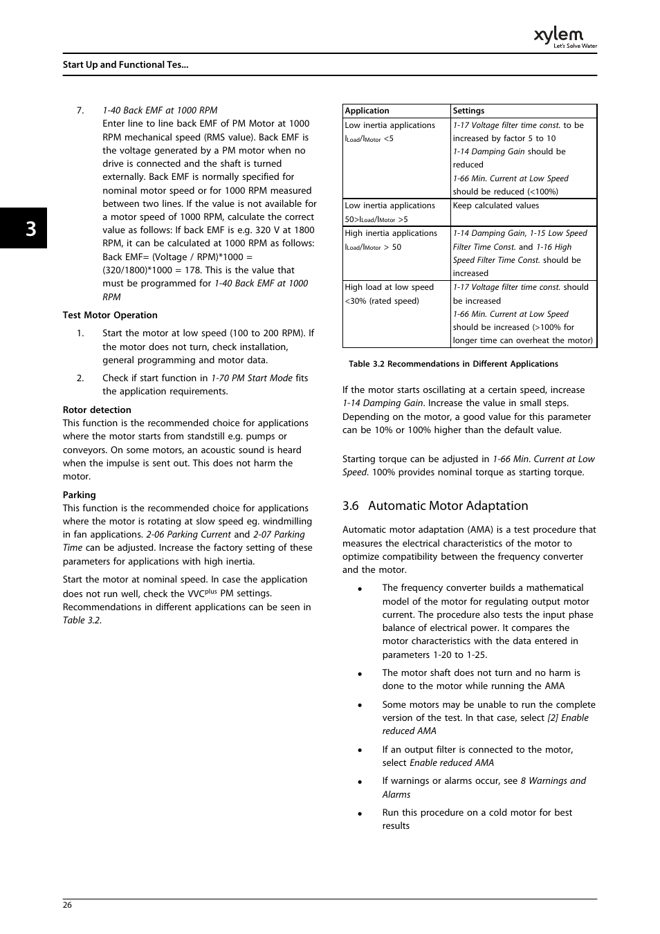 6 automatic motor adaptation | Bell & Gossett P2001487 Technologic Pump Controller User Manual | Page 29 / 93