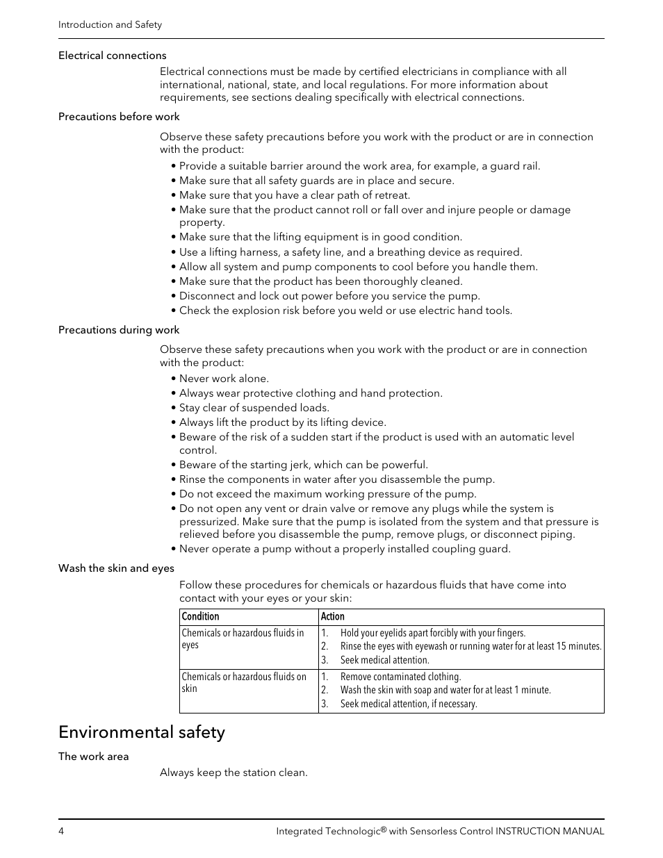 Environmental safety | Bell & Gossett P2001489 Integrated Technologic with Sensorless Control User Manual | Page 6 / 56