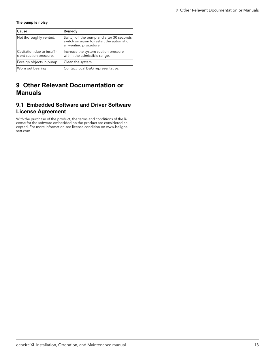 9 other relevant documentation or manuals | Bell & Gossett P2002548B ecocirc XL High Efficiency Large Wet Rotor Pumps User Manual | Page 15 / 16