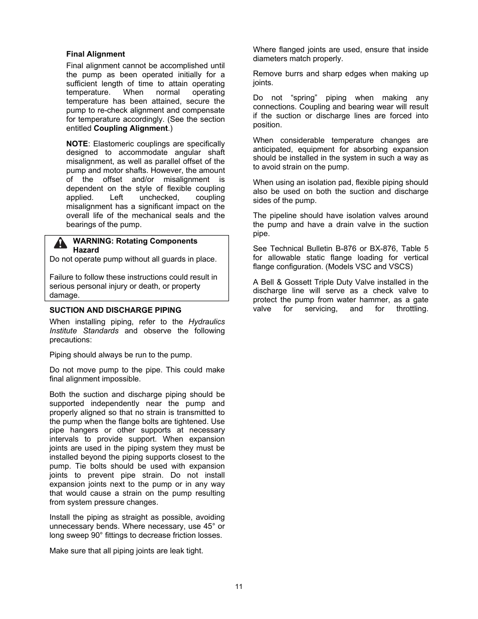 Xylem P5002169B Series VSX VSH, VSC, AND VSCS User Manual | Page 14 / 42