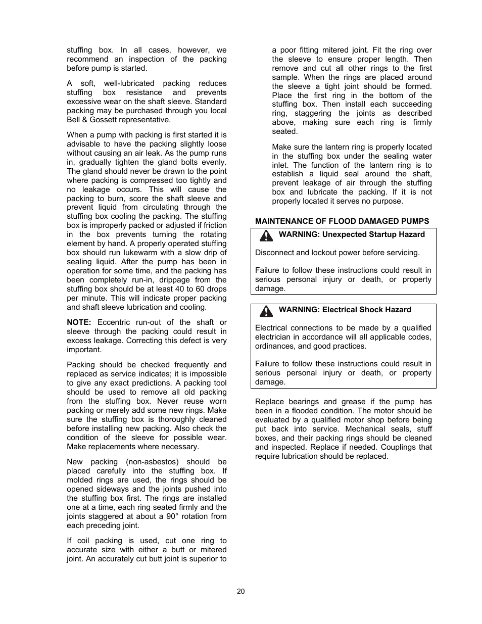 Xylem P5002169B Series VSX VSH, VSC, AND VSCS User Manual | Page 23 / 42