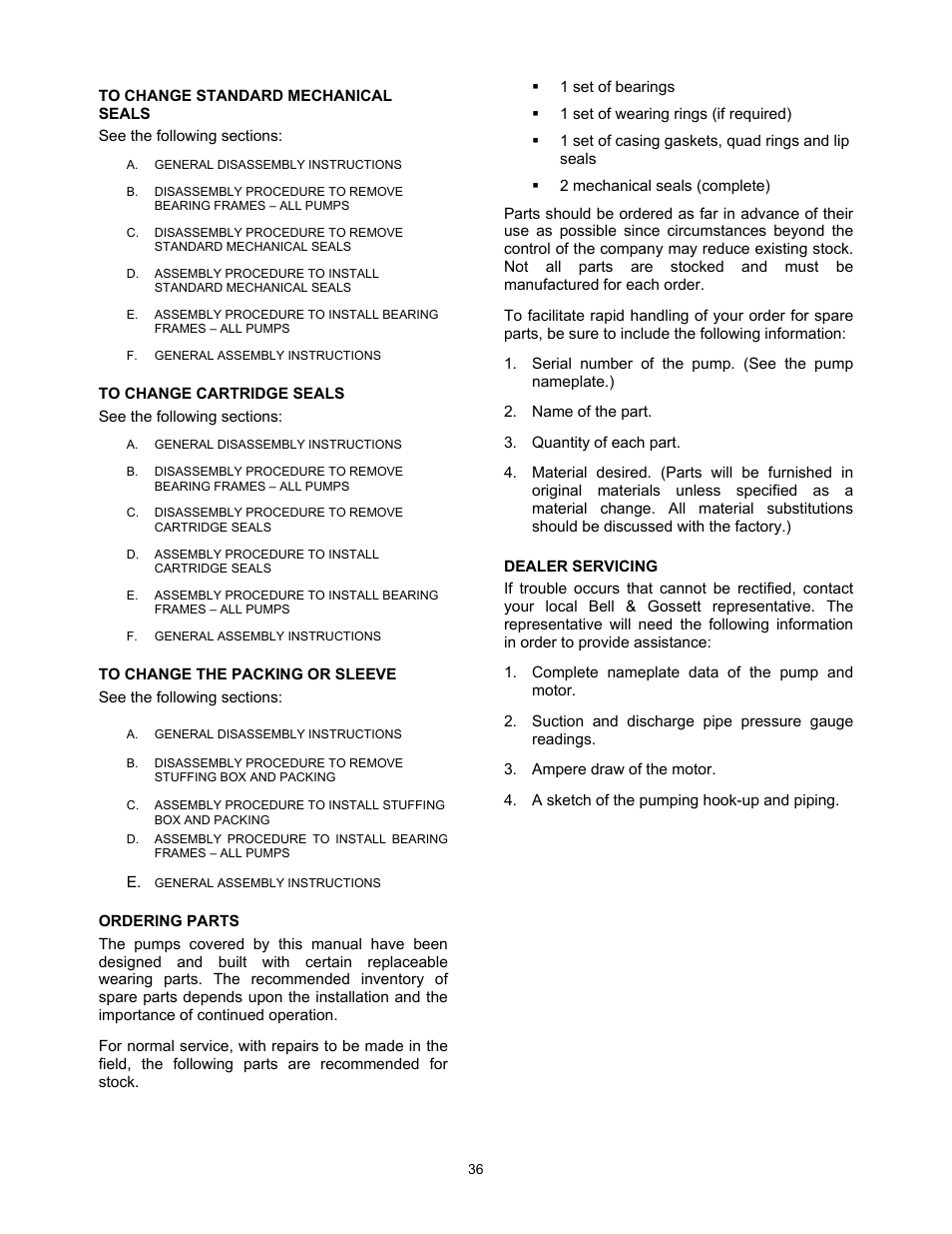 Xylem P5002169B Series VSX VSH, VSC, AND VSCS User Manual | Page 39 / 42