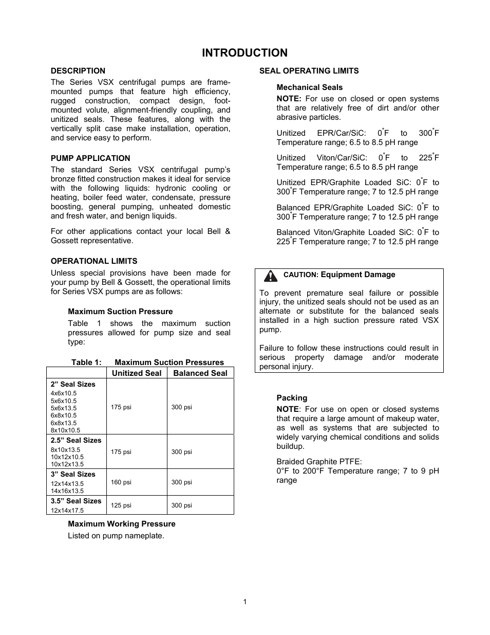 Introduction | Xylem P5002169B Series VSX VSH, VSC, AND VSCS User Manual | Page 4 / 42