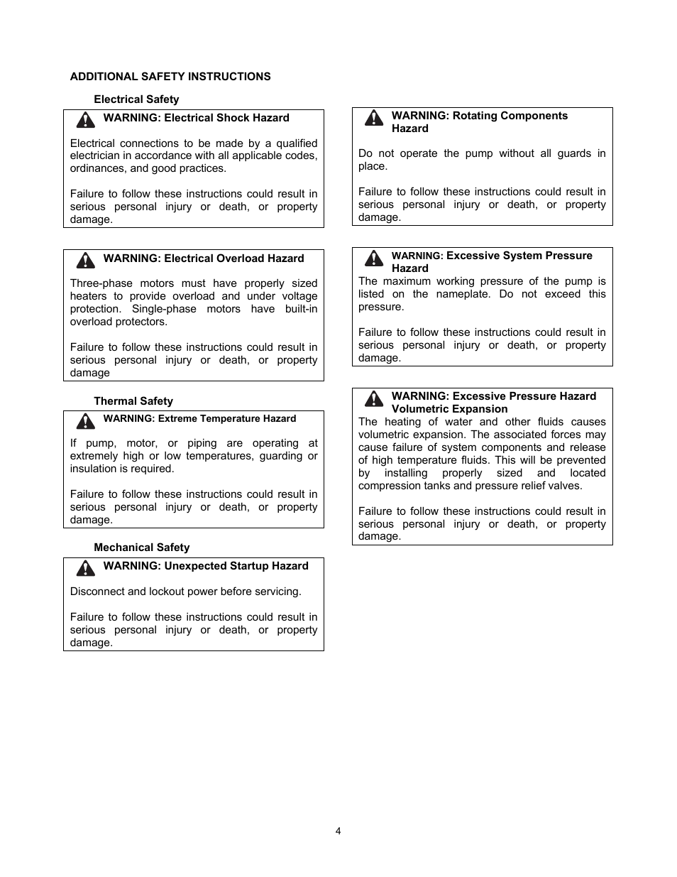 Xylem P5002169B Series VSX VSH, VSC, AND VSCS User Manual | Page 7 / 42