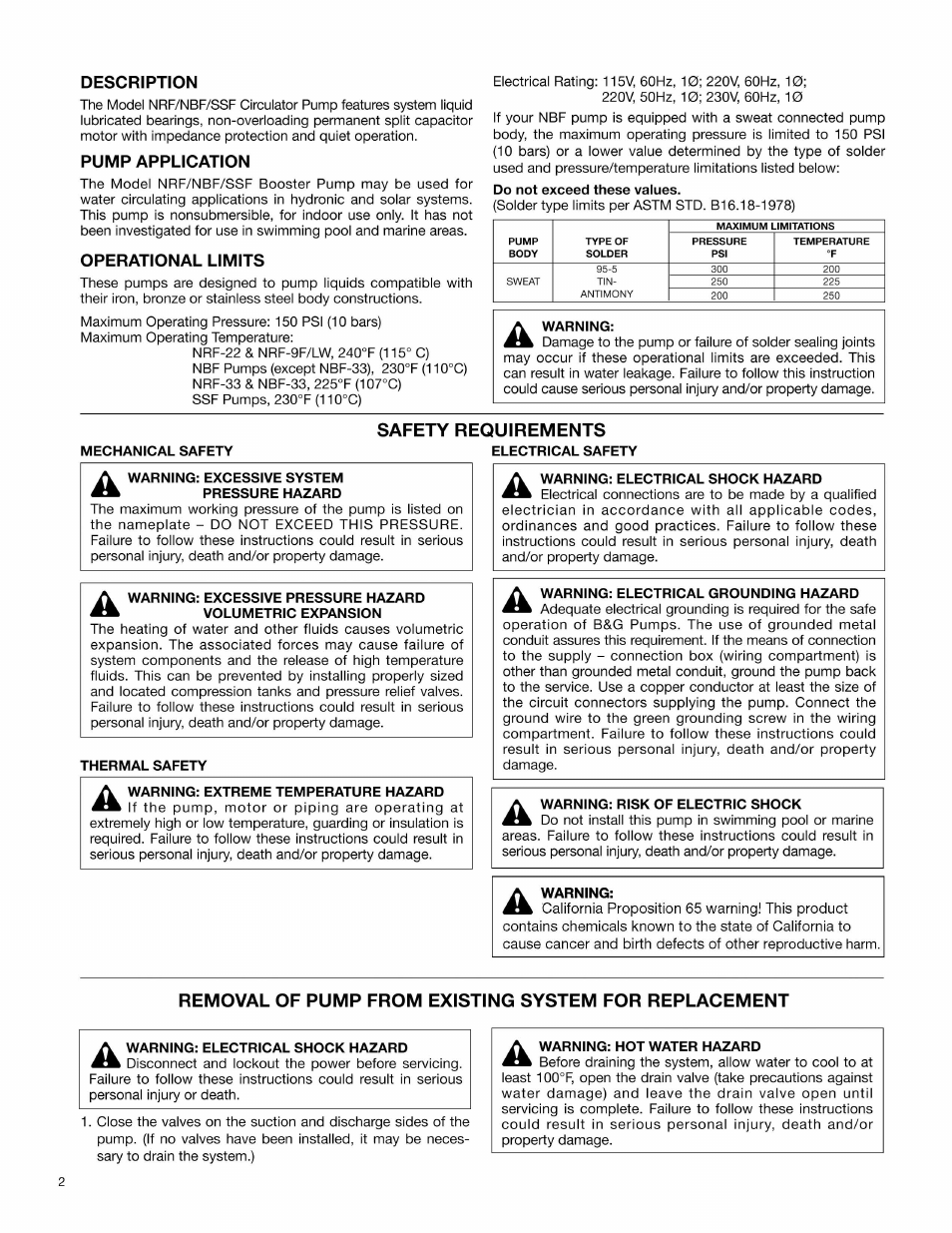 Bell & Gossett P58671H SSF Circulator User Manual | Page 2 / 4