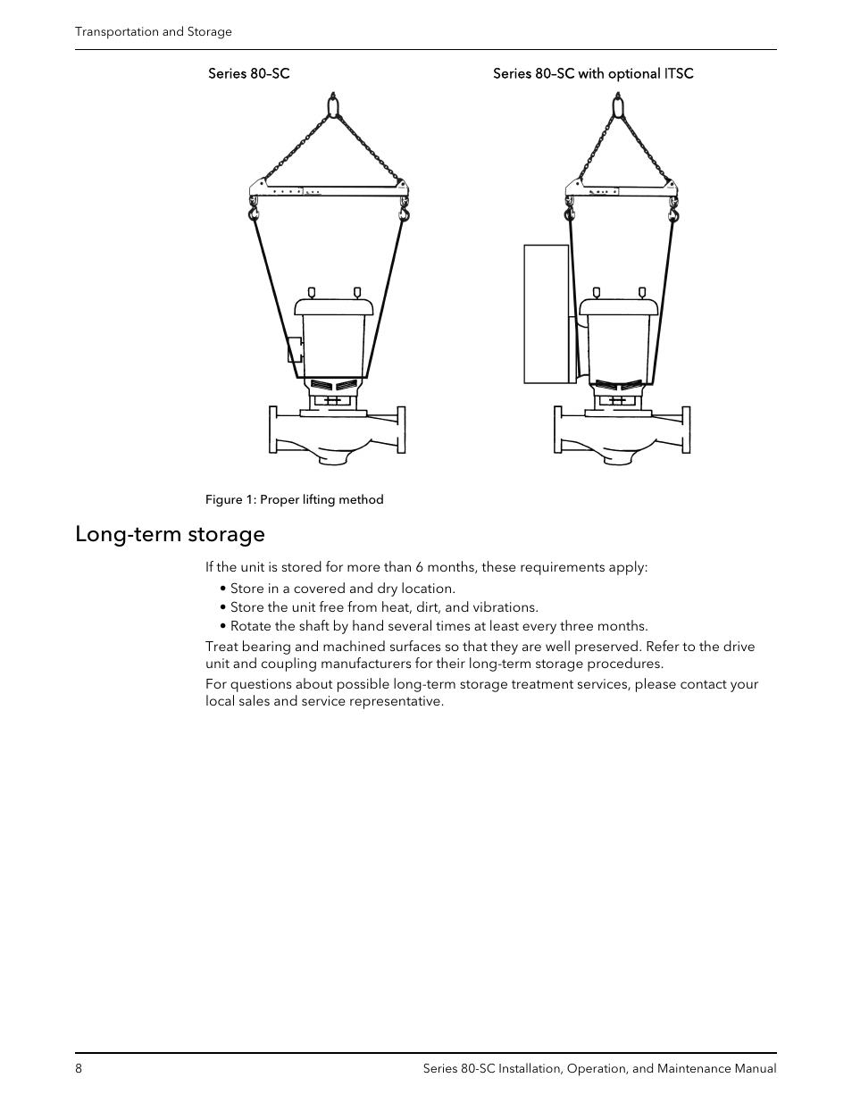 Long-term storage | Bell & Gossett P71396C Series 80-SC Spacer-Coupled Vertical In-Line Centrifugal Pump User Manual | Page 10 / 28