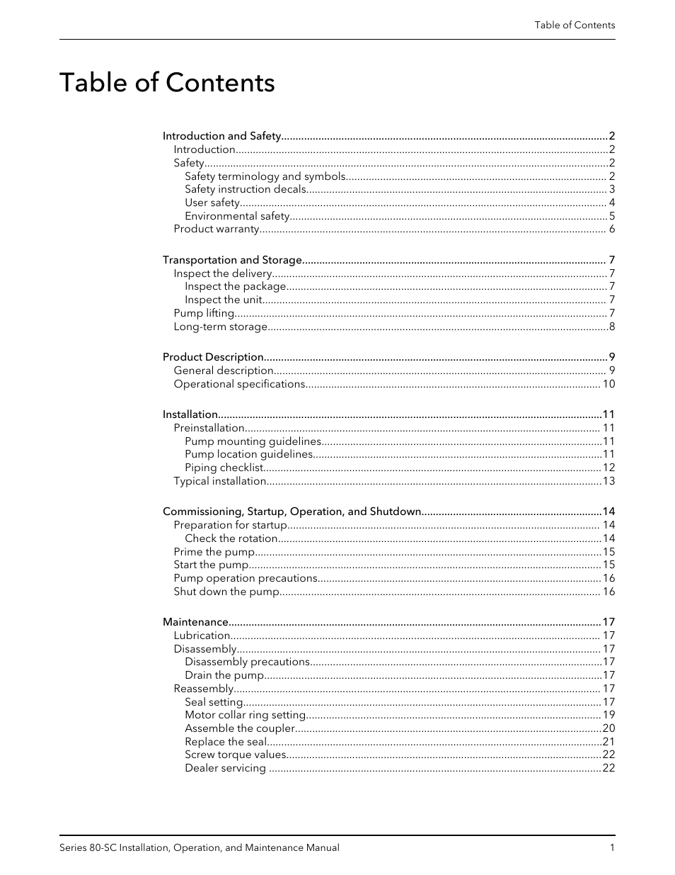 Bell & Gossett P71396C Series 80-SC Spacer-Coupled Vertical In-Line Centrifugal Pump User Manual | Page 3 / 28