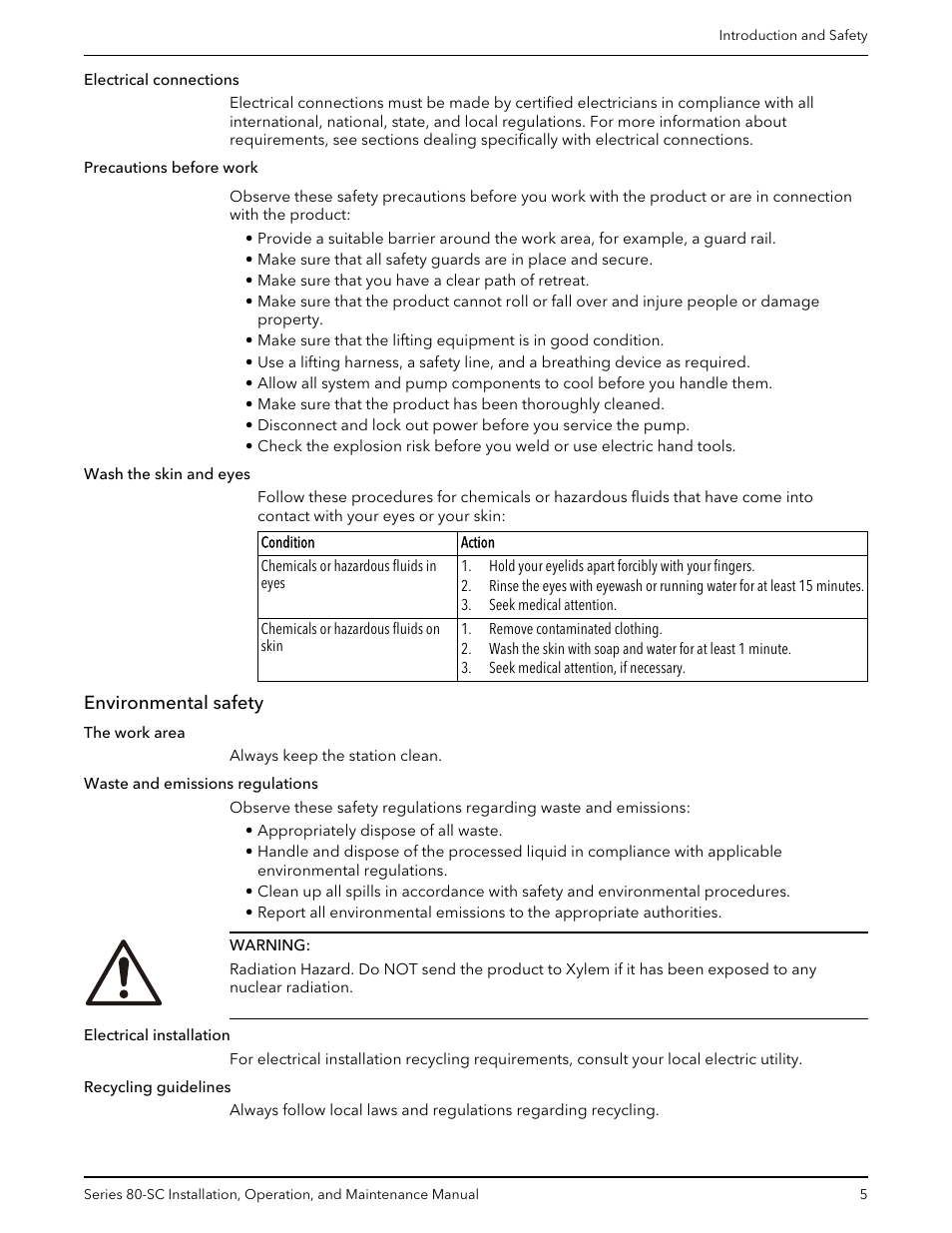 Environmental safety | Bell & Gossett P71396C Series 80-SC Spacer-Coupled Vertical In-Line Centrifugal Pump User Manual | Page 7 / 28