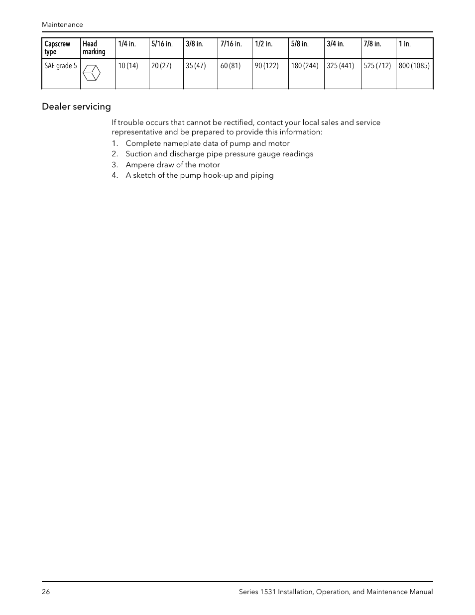 Dealer servicing | Bell & Gossett P81567F Series 1531 User Manual | Page 28 / 30