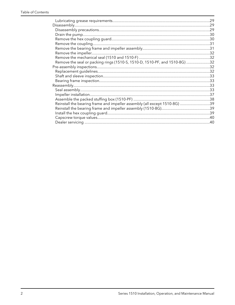 Xylem P81673H Series 1510 User Manual | Page 4 / 44