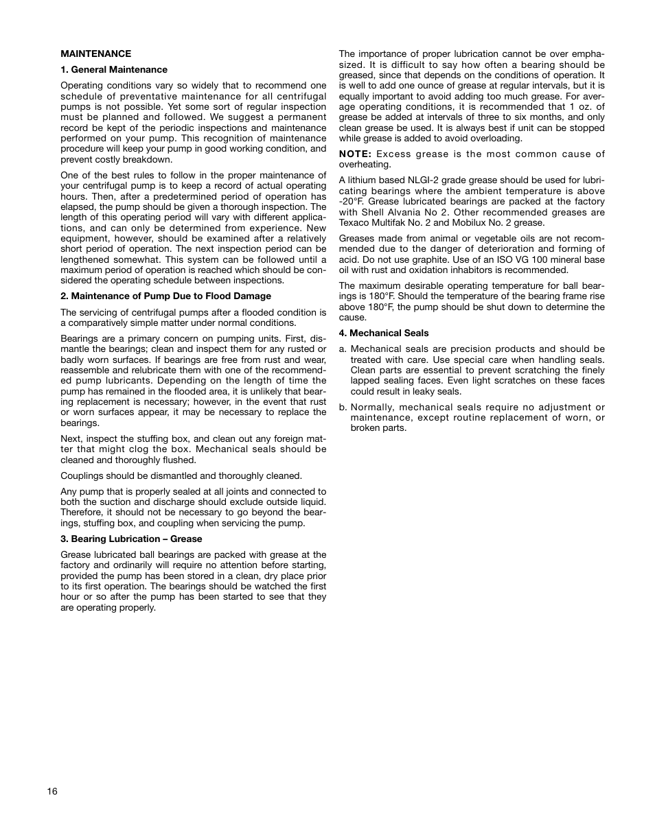 Xylem P81875F Series HSC and HSC-S Centrifugal Pump User Manual | Page 16 / 31