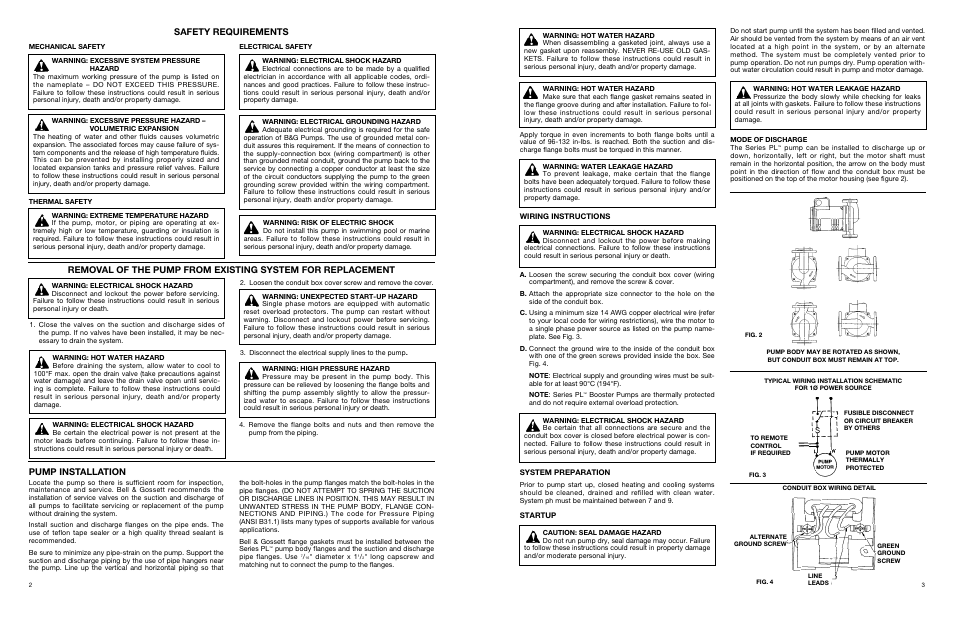 Safety requirements | Xylem P81884 RevI Series PL Booster Pumps User Manual | Page 2 / 4