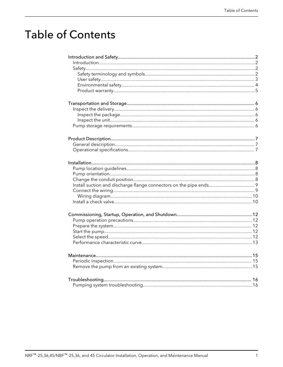 Bell & Gossett P86203F NBF 45 Circulator User Manual | Page 3 / 20