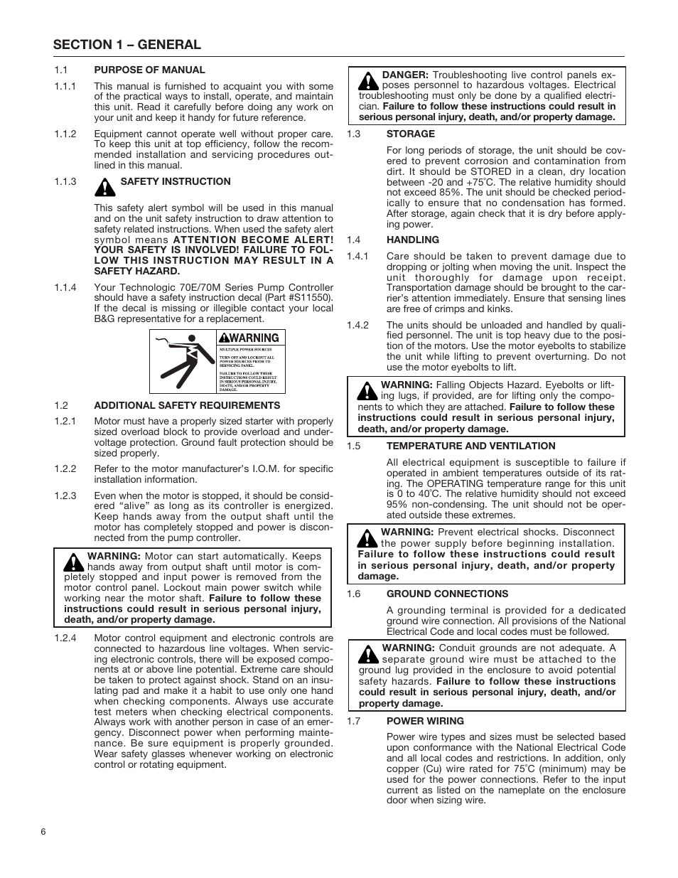 Bell & Gossett 70M Multiple Pump & Control Pressure Booster Systems User Manual | Page 6 / 28