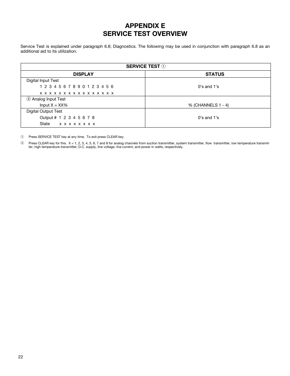Appendix e service test overview | Bell & Gossett S12596B Technologic 350 Pump Controller User Manual | Page 22 / 24