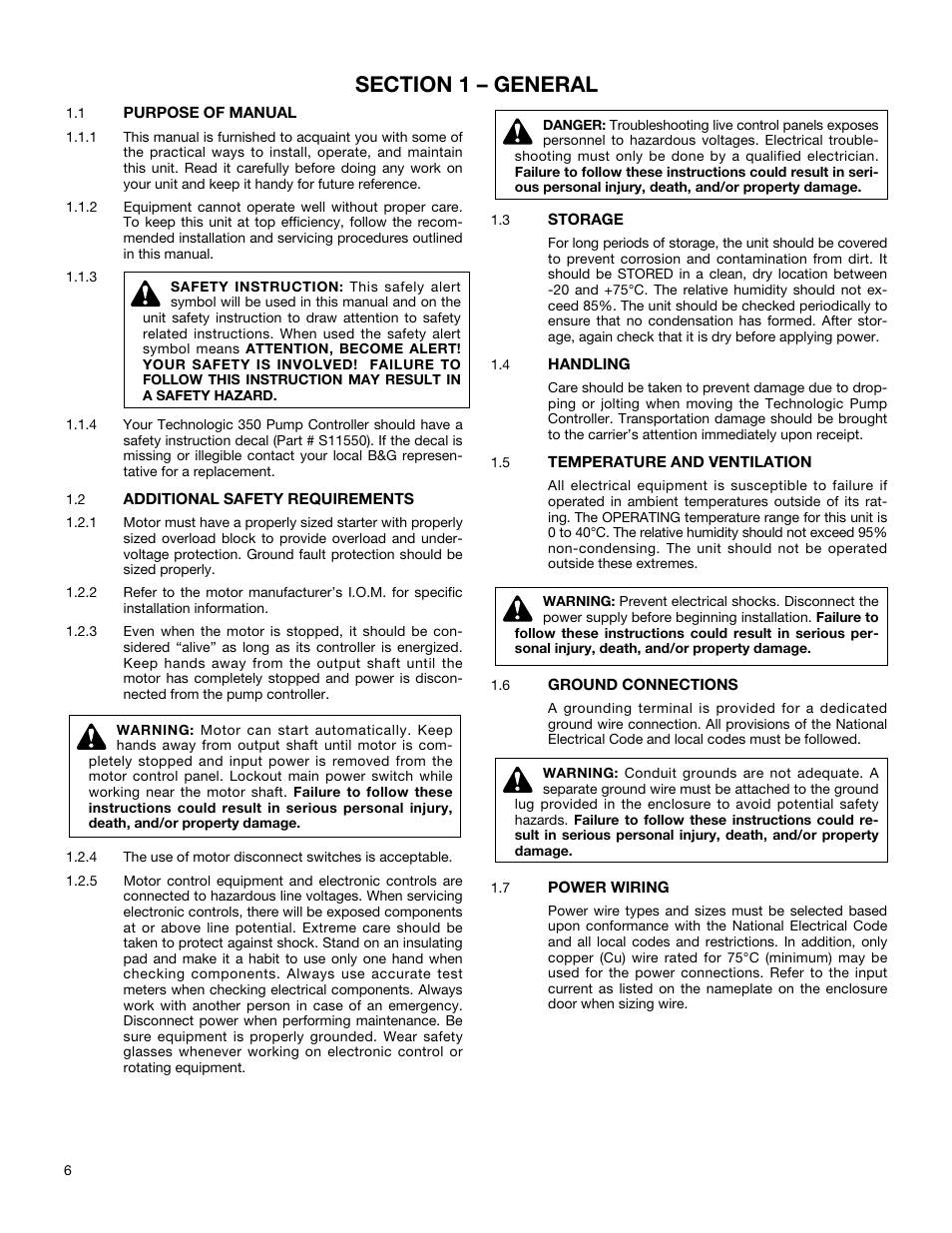 Bell & Gossett S12596B Technologic 350 Pump Controller User Manual | Page 6 / 24