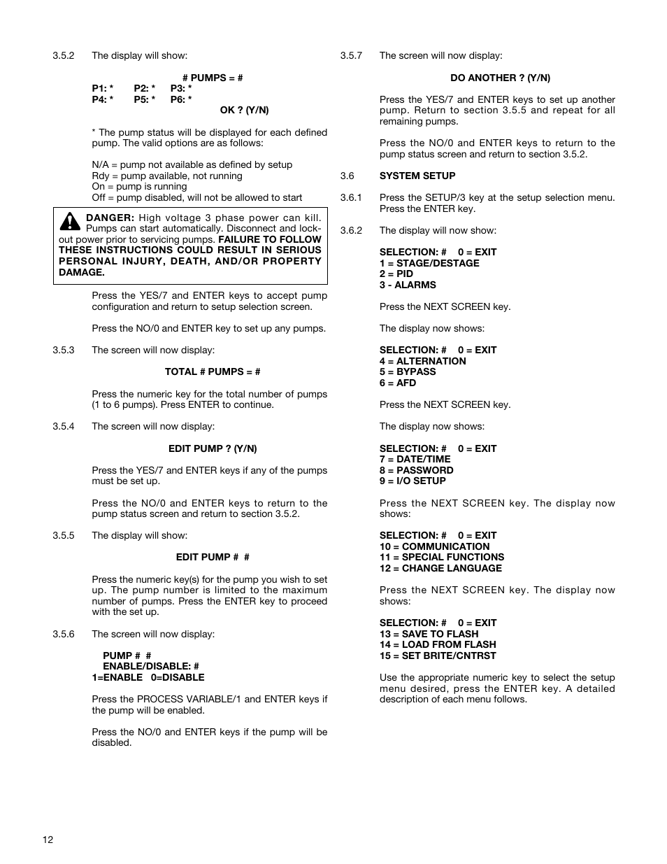 Bell & Gossett S13641B Technologic 5500 Series Pump Controller User Manual | Page 12 / 38