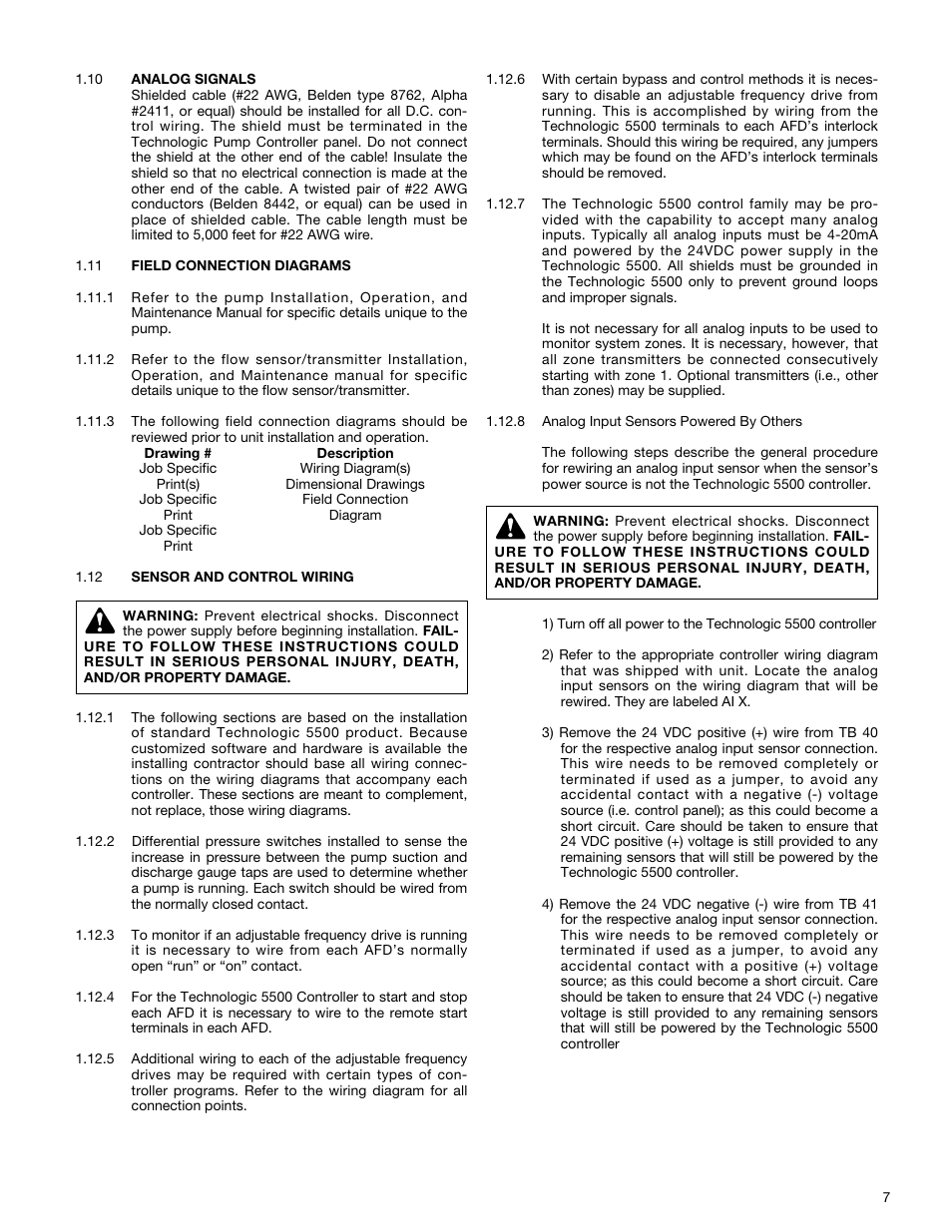 Bell & Gossett S13641B Technologic 5500 Series Pump Controller User Manual | Page 7 / 38