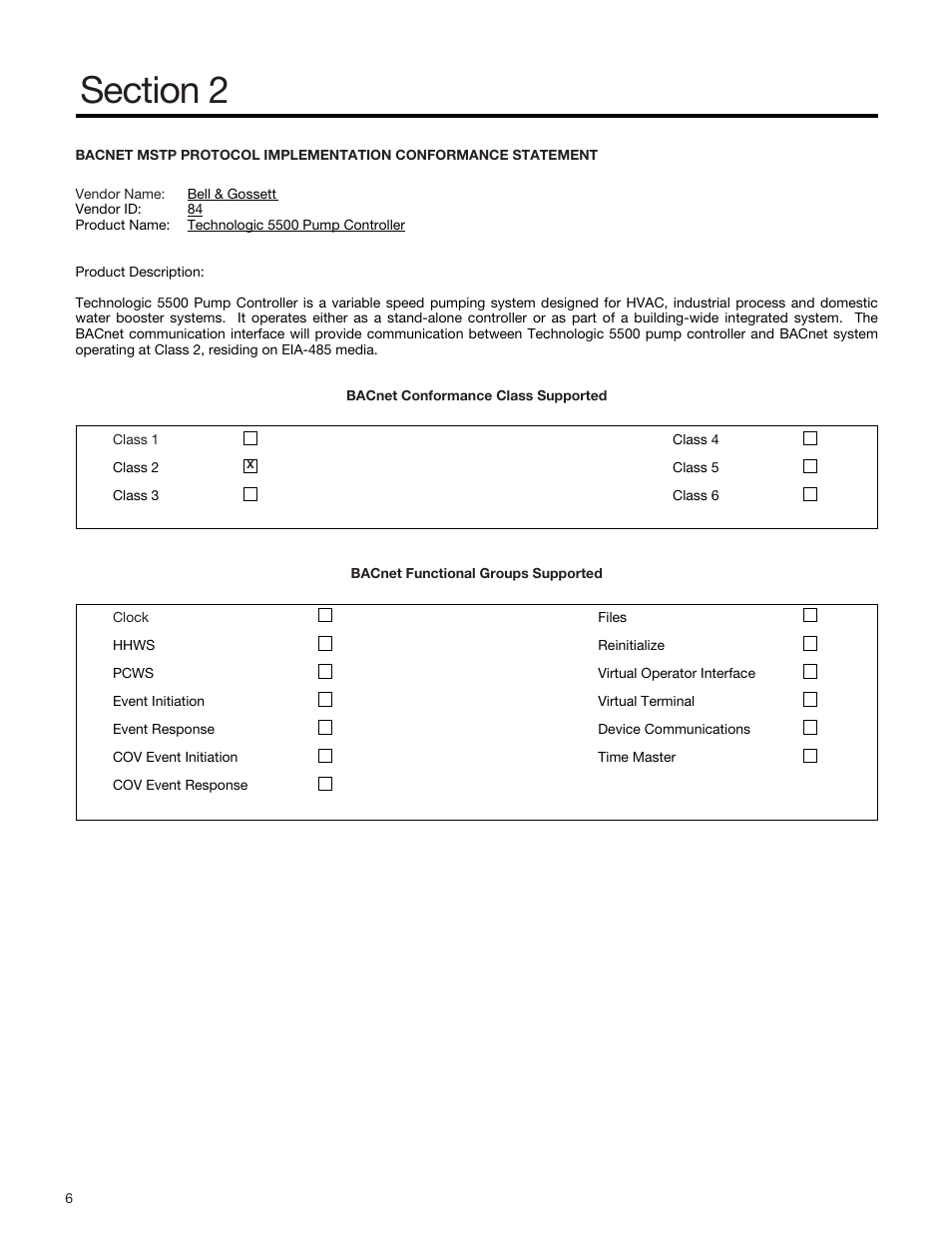 Bell & Gossett S13654B Technologic 5500 Series Pump Controller User Manual | Page 6 / 31