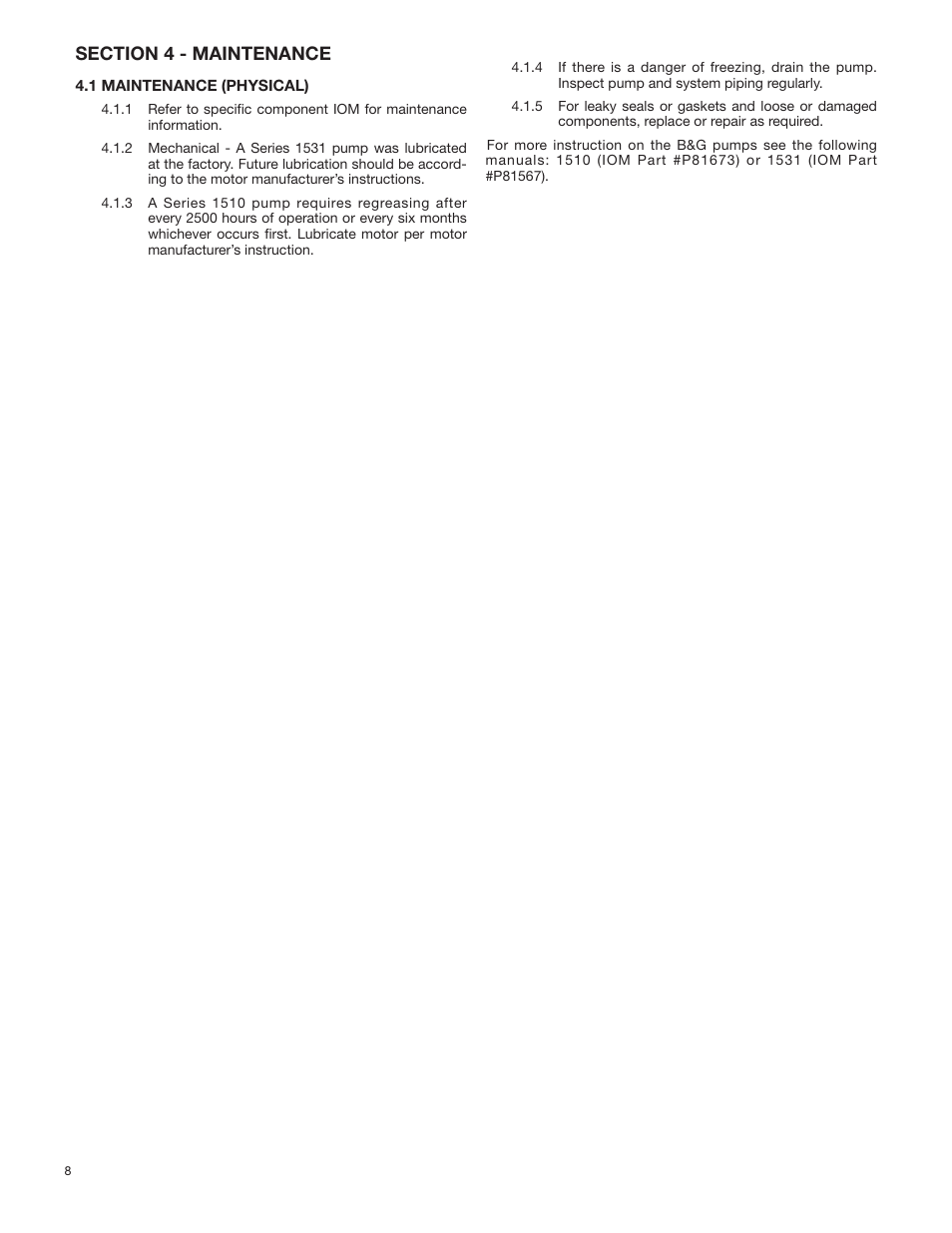 Bell & Gossett S14141B 70X Multiple Pump Pressure Booster Systems User Manual | Page 8 / 12