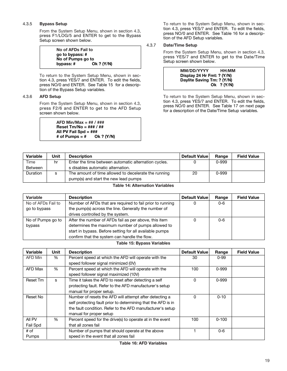 Bell & Gossett S14334B Technologic 5500 Series Variable Primary Pump and Valve Controller User Manual | Page 19 / 54