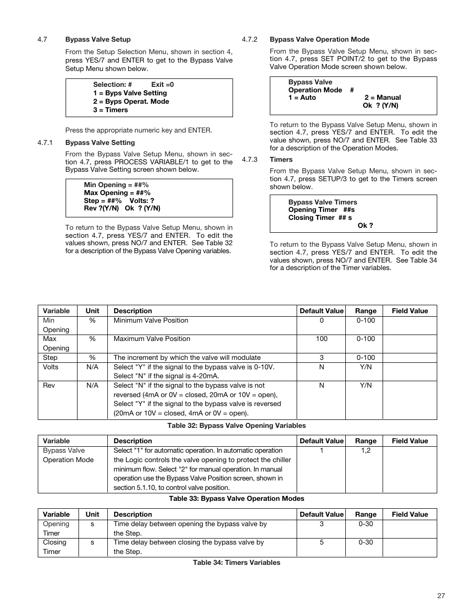 Bell & Gossett S14334B Technologic 5500 Series Variable Primary Pump and Valve Controller User Manual | Page 27 / 54