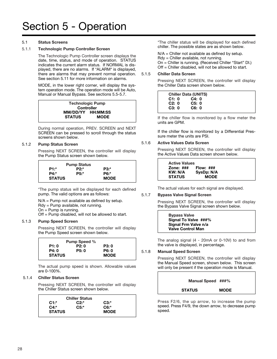 Bell & Gossett S14334B Technologic 5500 Series Variable Primary Pump and Valve Controller User Manual | Page 28 / 54