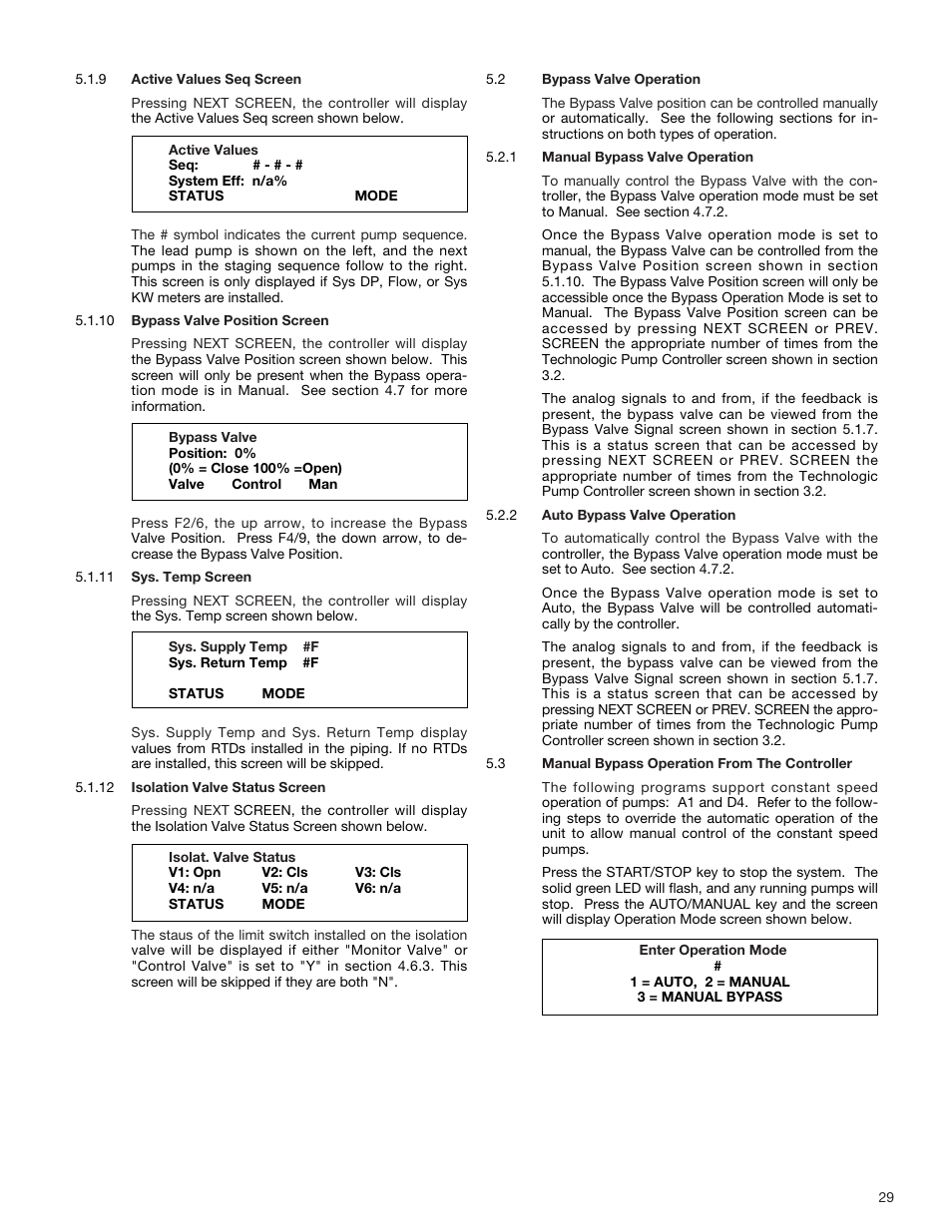 Bell & Gossett S14334B Technologic 5500 Series Variable Primary Pump and Valve Controller User Manual | Page 29 / 54