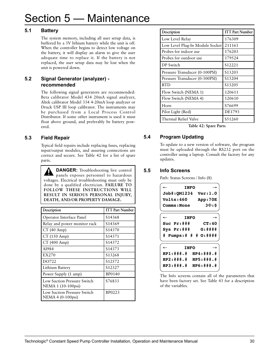 Bell & Gossett S14367B Technologic Constant Speed Pump Controller User Manual | Page 30 / 44