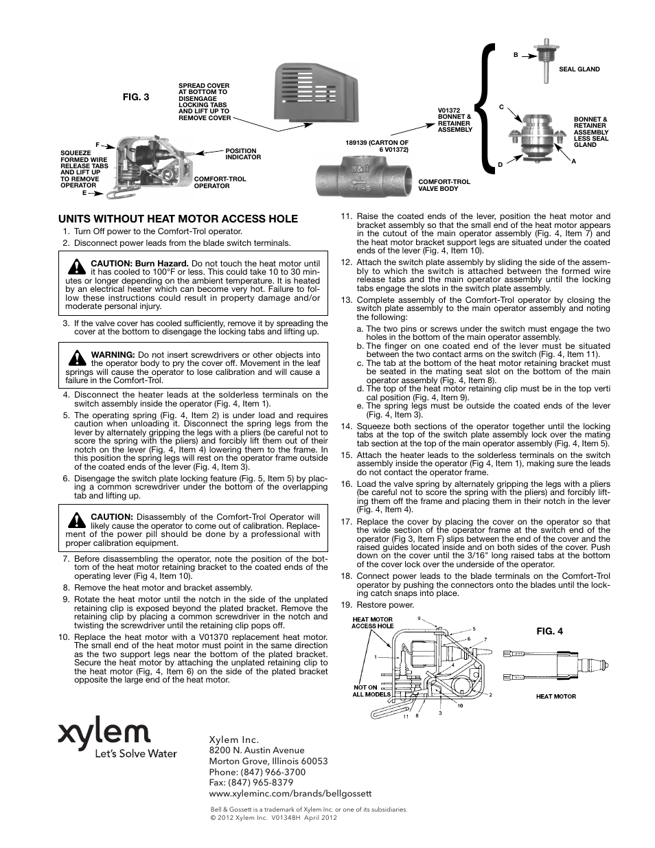 Bell & Gossett V01348H Comfort Trol Zone Control Valve User Manual | Page 4 / 4