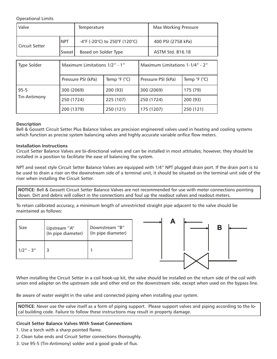 Bell & Gossett V1000187C Circuit Setter Plus Calibrated Balance Valves – Lead-Free User Manual | Page 2 / 6