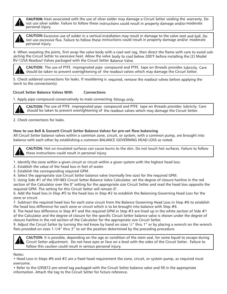 Bell & Gossett V1000187C Circuit Setter Plus Calibrated Balance Valves – Lead-Free User Manual | Page 3 / 6