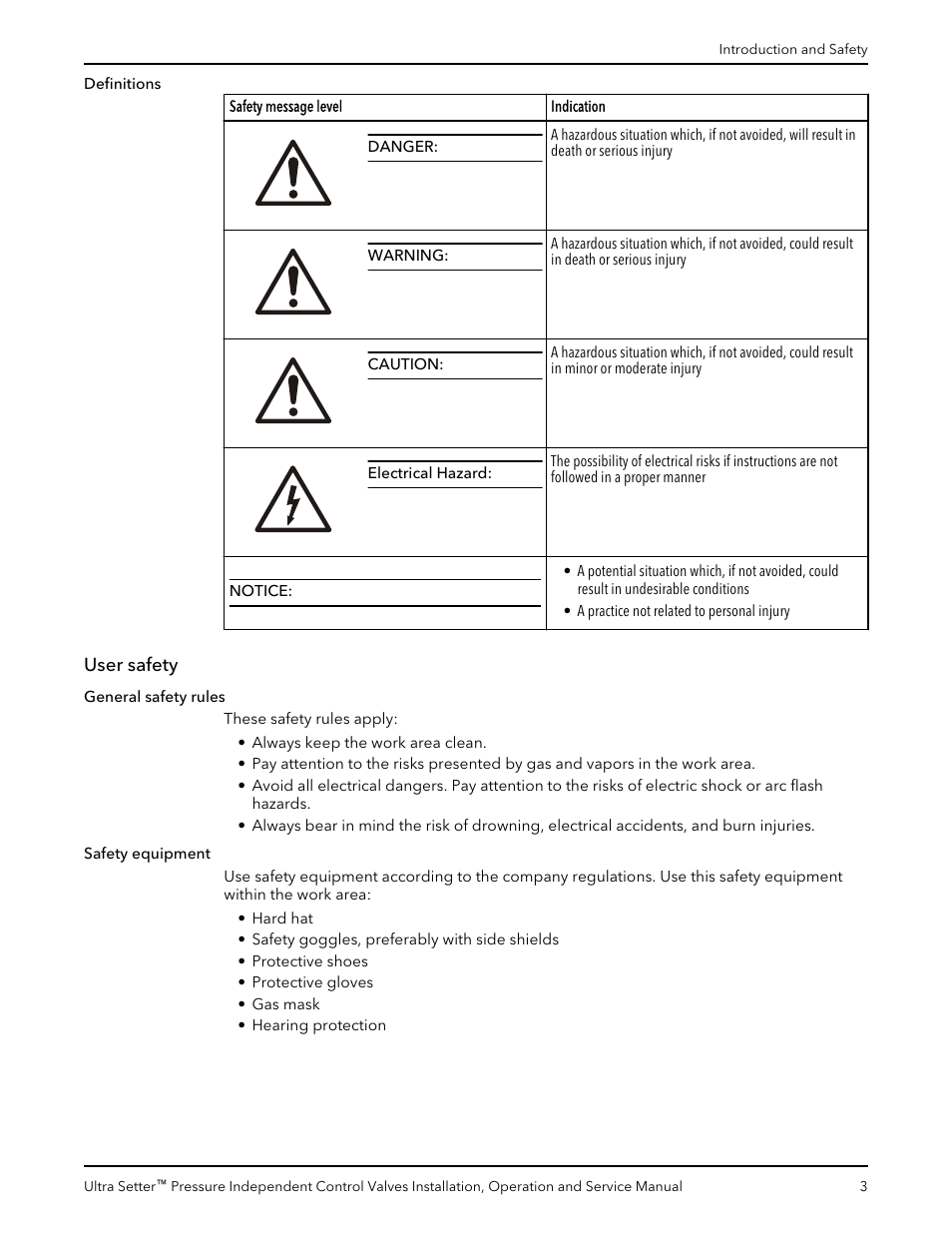 User safety | Bell & Gossett V1000520 Ultra Setter Pressure Independent Control Valves User Manual | Page 5 / 20