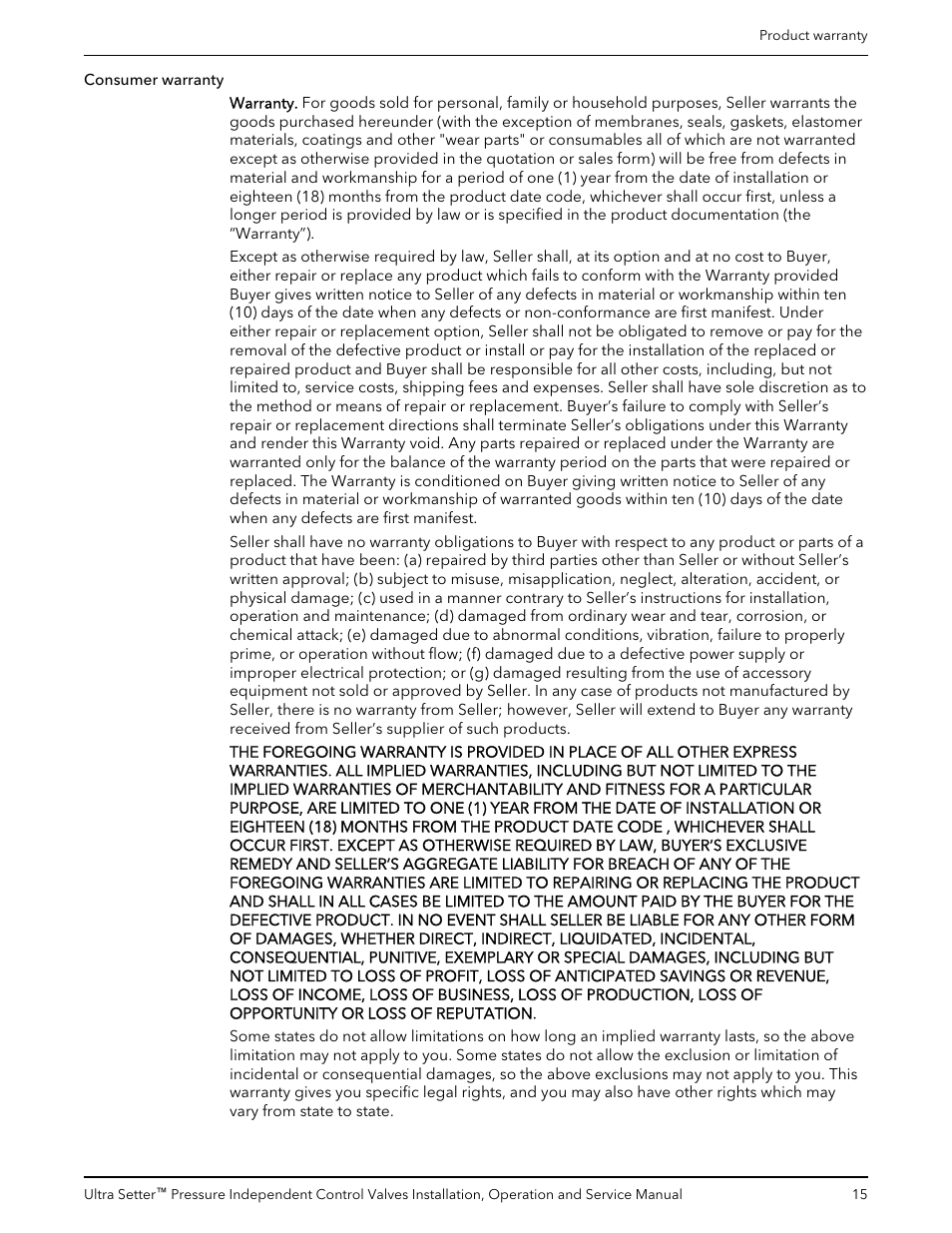 Bell & Gossett V1000840 Ultra Setter Large Pressure Independent Control Valves User Manual | Page 17 / 20
