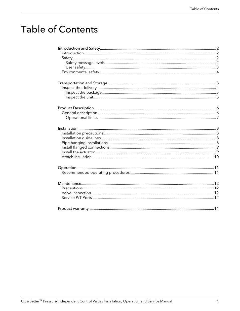 Bell & Gossett V1000840 Ultra Setter Large Pressure Independent Control Valves User Manual | Page 3 / 20