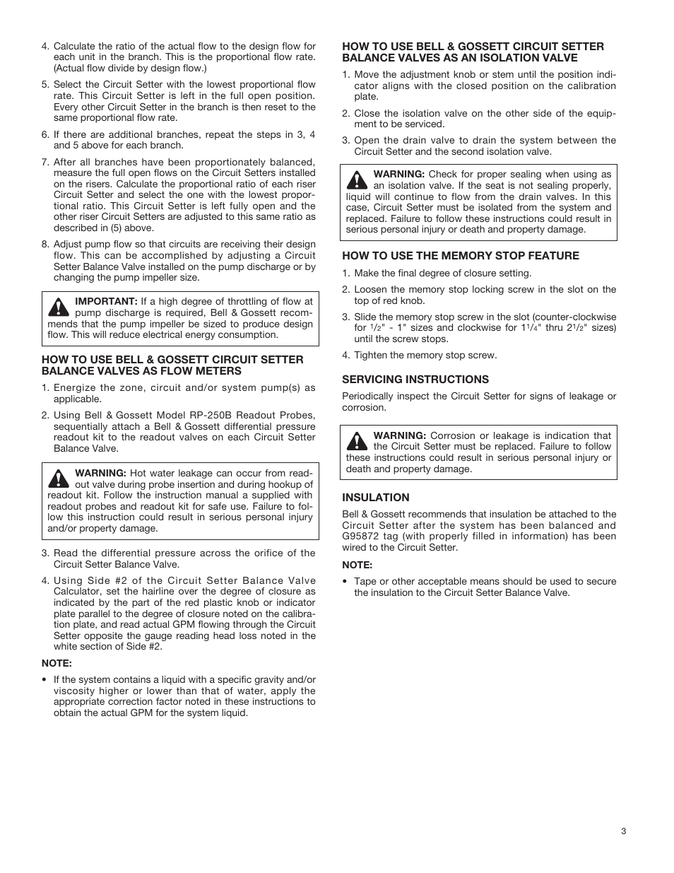 Bell & Gossett V58045B Circuit Setter Plus MC User Manual | Page 3 / 4