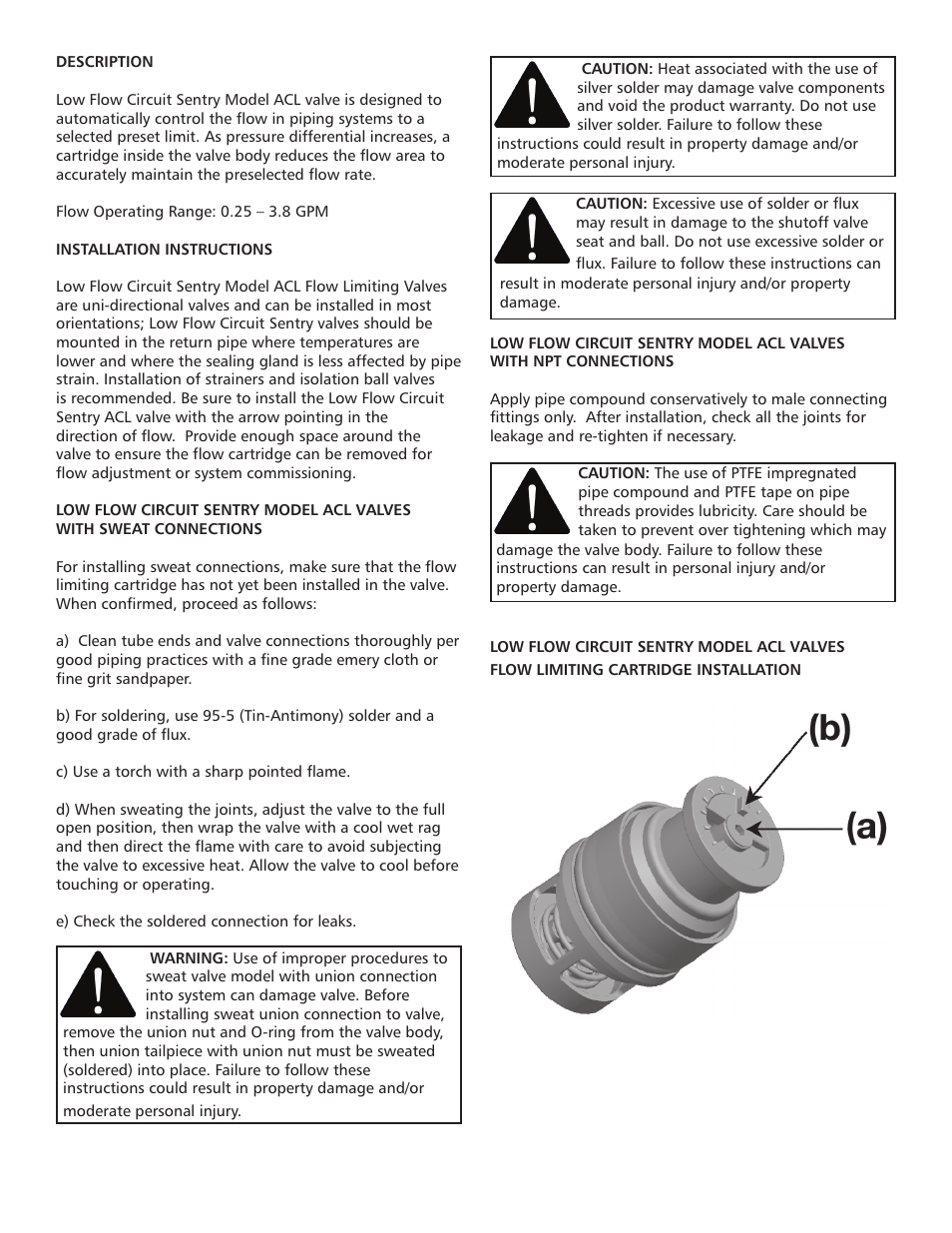 Bell & Gossett V59074B Low Flow Circuit Sentry Model ACL Flow Limiting Valves User Manual | Page 2 / 4