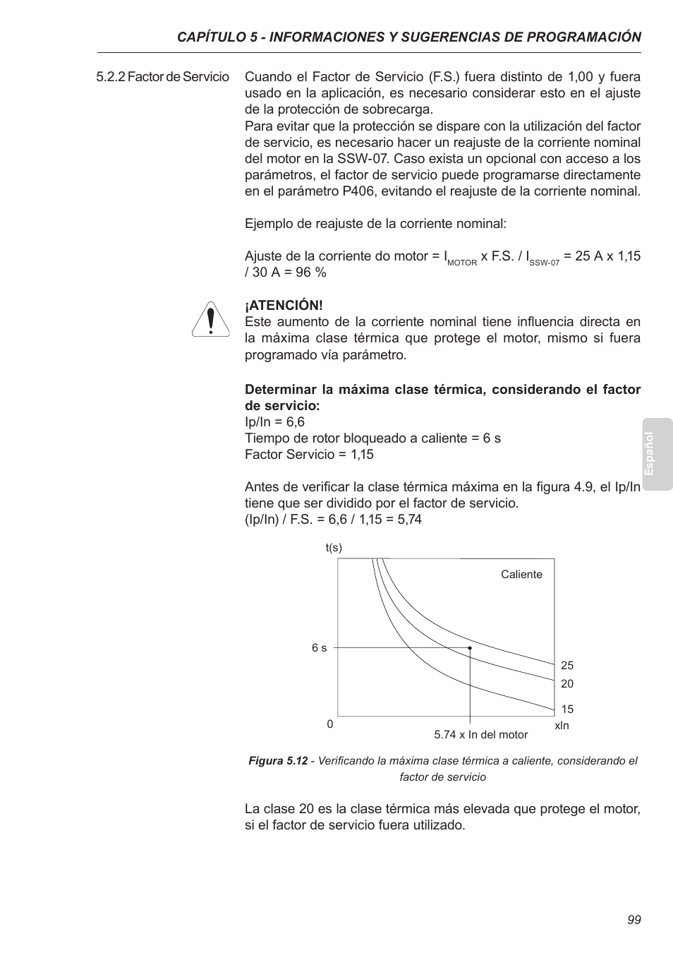 2 factor de servicio | Xylem SSW-07 Soft-Starter User Manual | Page 100 / 161