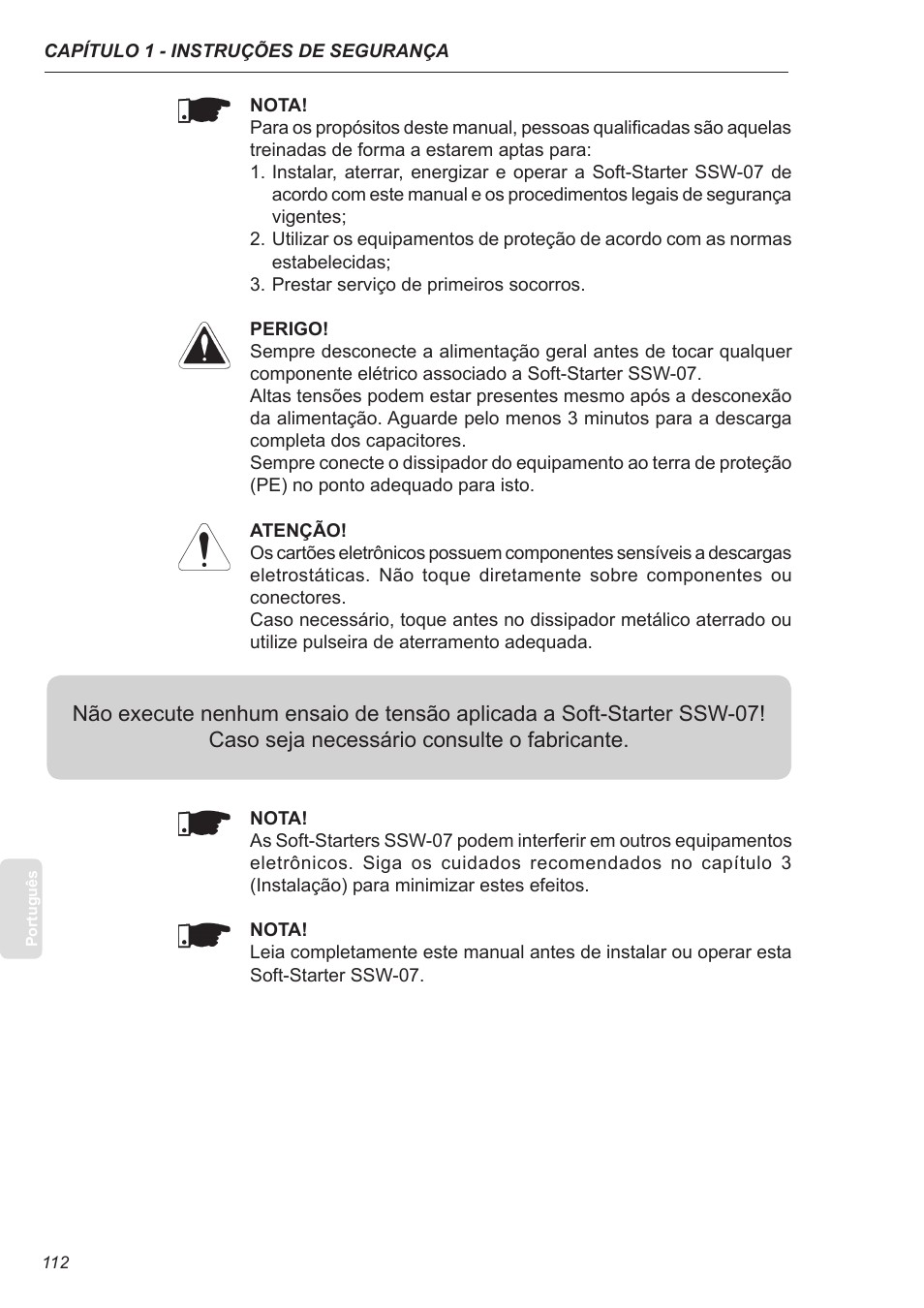 Xylem SSW-07 Soft-Starter User Manual | Page 112 / 161